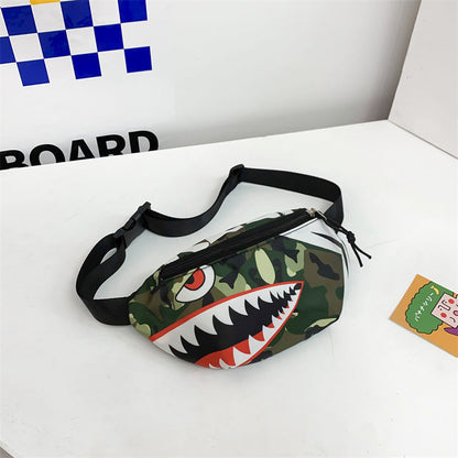 Little Shark Children's Handsome Fashion Trending Chest Bag