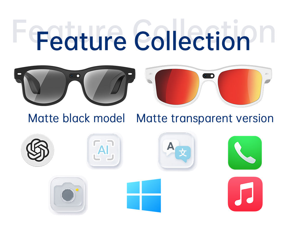 8MP AI Smart Glasses Bluetooth Sunglasses For Music Calling Translation G3