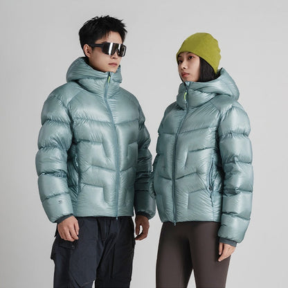 Ultra-Soft White Duck Down Short Puffer Jacket