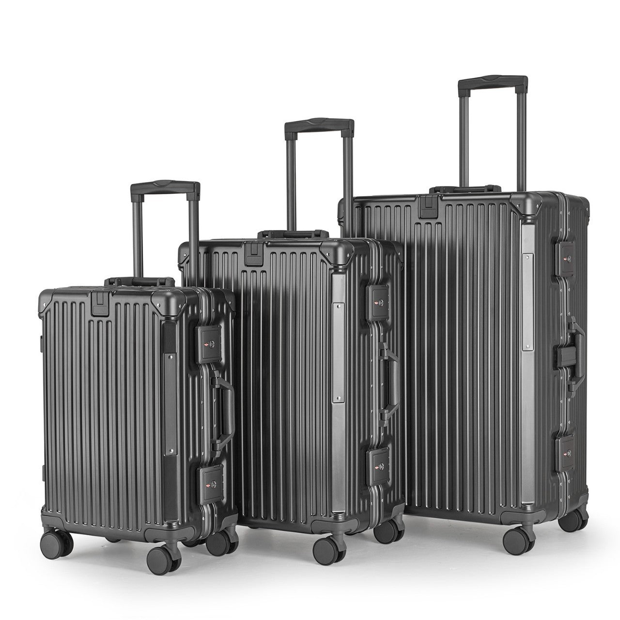 Large-Capacity Aluminum-Frame Rolling Suitcase For Business Travel
