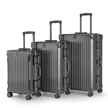 Large-Capacity Aluminum-Frame Rolling Suitcase For Business Travel