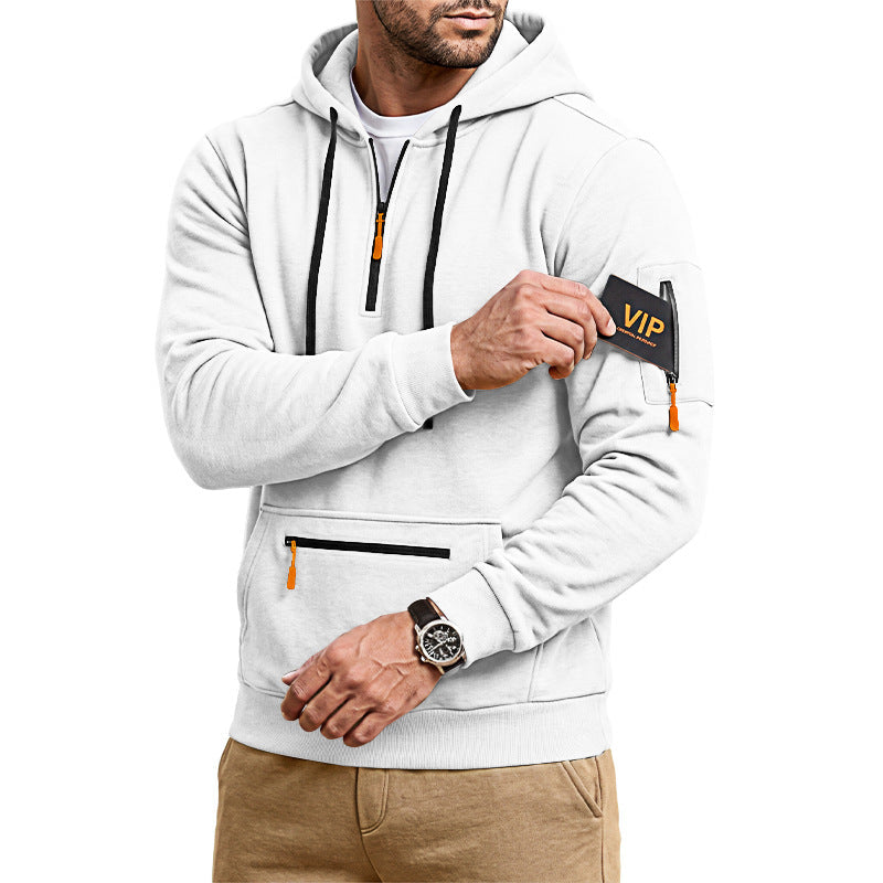 Mens Plus-Size Casual Sports Loose-Fit Sweatshirt