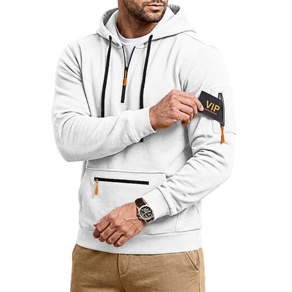 Mens Plus-Size Casual Sports Loose-Fit Sweatshirt