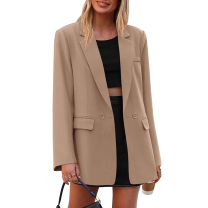 Casual Relaxed-fit Figure-flattering Versatile Commuter Blazer For Women