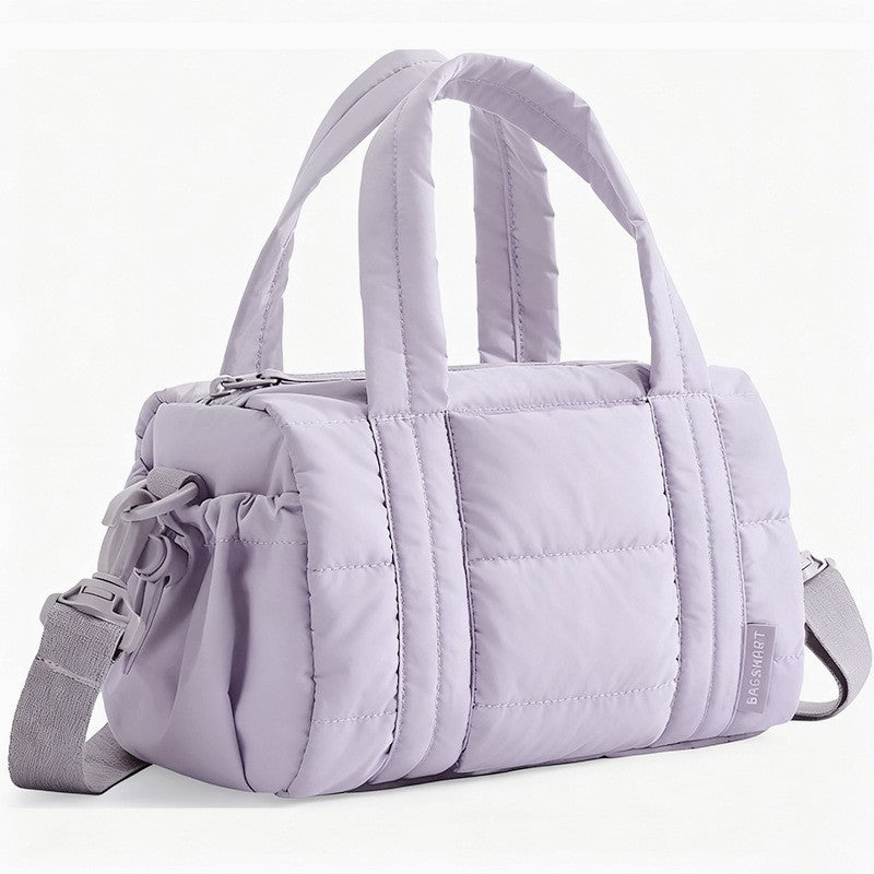Puffed Quilted Mini Fitness Bag With Detachable Shoulder Strap