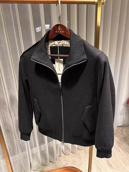 Cotton-lined Warm Casual Business Wool Jacket Coat