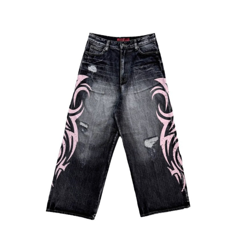 American Style Vibe Printed Jeans