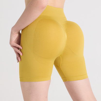 Seamless Yoga Shorts Womens High-Waisted