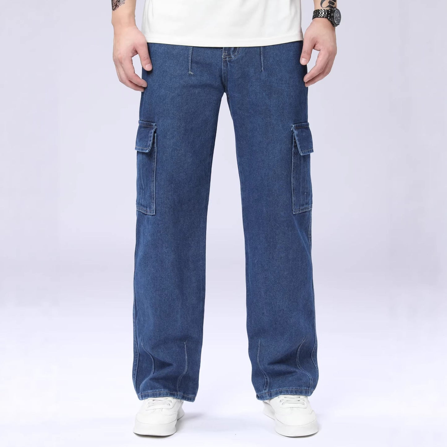 Men's Denim Casual Fashion Wide Leg Pants