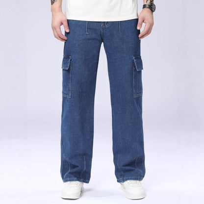 Men's Denim Casual Fashion Wide Leg Pants