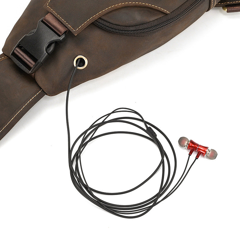 Full-Grain Cowhide Vintage Crossbody Bag