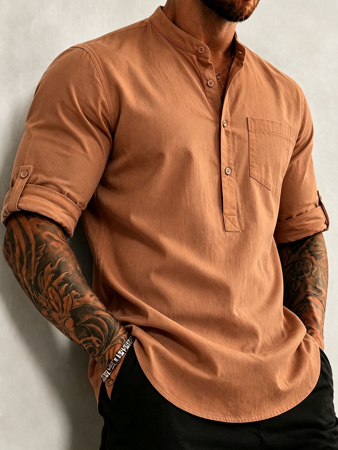 Men S 100 Cotton Mid Sleeve Shirt Built For The Outdoor Man
