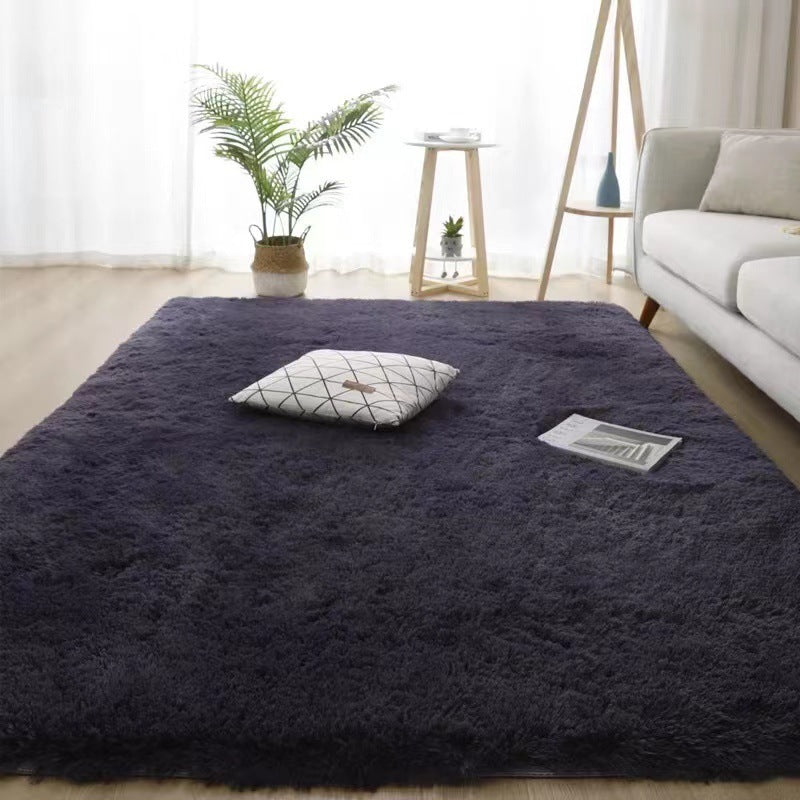 Silk Hair Tie-dyed Carpet Hair Plush Living Room Bedroom And Household