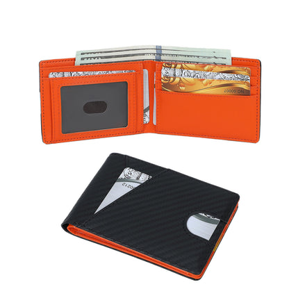 Ultra-thin Carbon-Fiber-Textured Mens Wallet