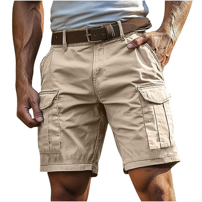 Cross-Border Export Men's Casual Cargo Shorts Multi-Pocket Summer Sports Cargo Shorts High-Waisted Shorts Knee-Length Shorts
