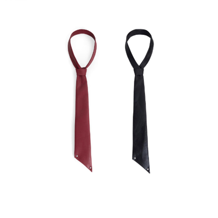 Designer Style Leather Tie And Hand Crafted High End Shirt Bow Tie