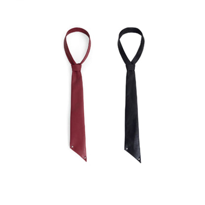 Designer Style Leather Tie And Hand Crafted High End Shirt Bow Tie