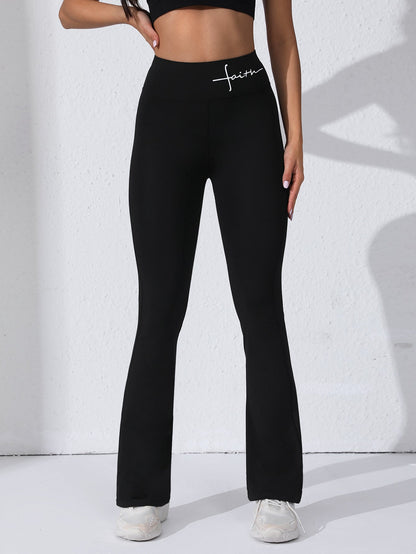 Cross-Border Popular Yoga Pants High-Waisted Outdoor Sports Fitness Casual European And American Amazon Flared Hip-Lifting Long Pants For Women