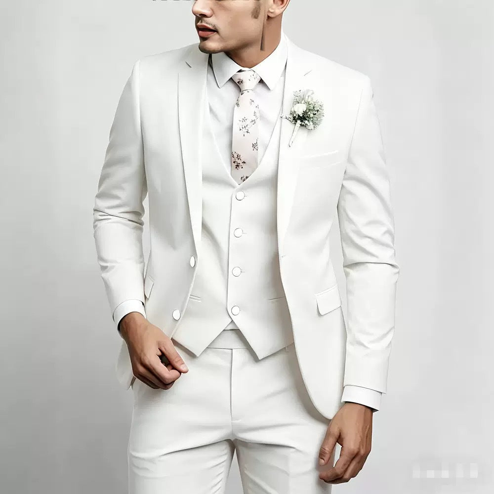 New Multi-color Two-button Three-piece Casual Suit Set For Men