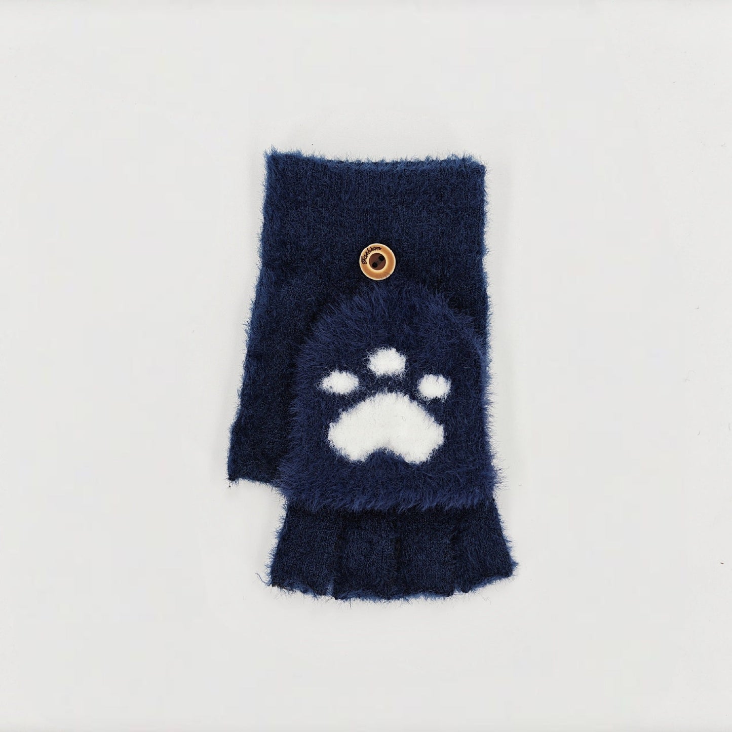 Half-finger Knitted Warm Cat-claw Gloves