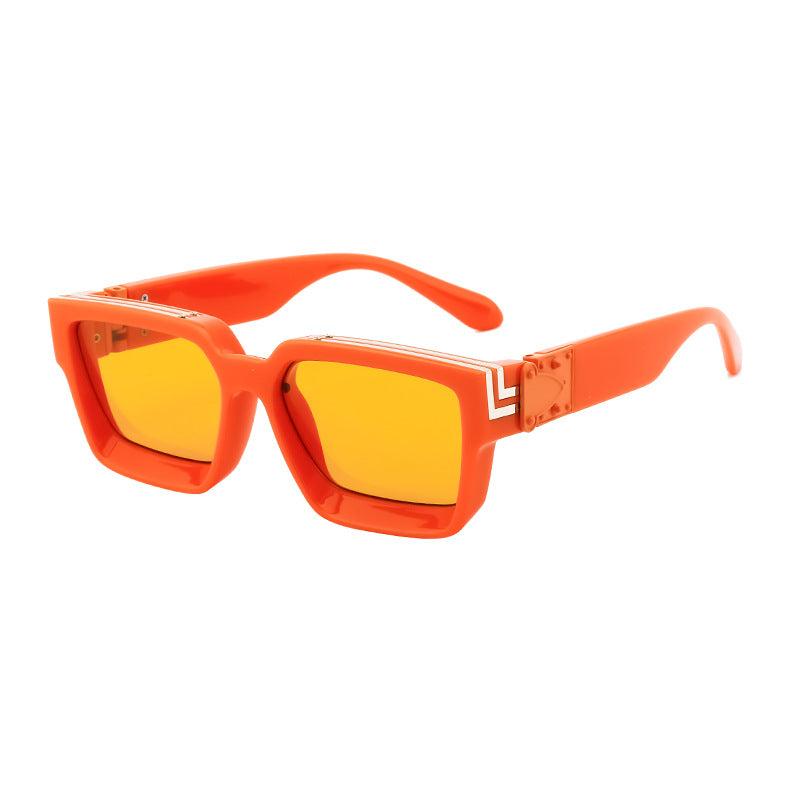 Millionaire Same Style Sunglasses For Men, Fashionable Internet Celebrity Sunglasses For Women, High-End Glasses, Square Frame Sunglasses, Cross-Border