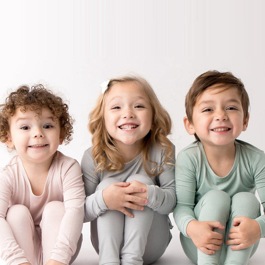 Bamboo Fiber Baby Long Johns Top & Bottom Set Suit