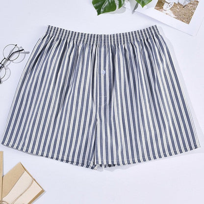 Men's Casual Arrow Print Plaid Boxer Briefs