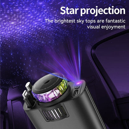 Multifunctional Purple Light Car Phone Charger