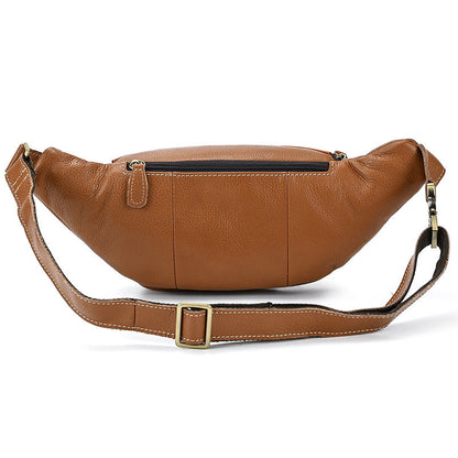 Men's Leather Waist Bag Outdoor Casual
