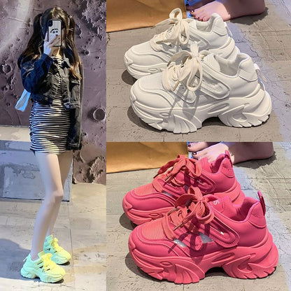 Height Increasing Thick Bottom Women's Sports Casual Shoes
