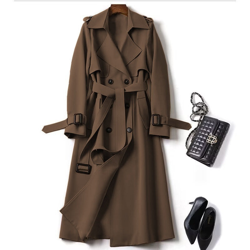 British-style Over-the-knee Coat Over-the-knee Outerwear