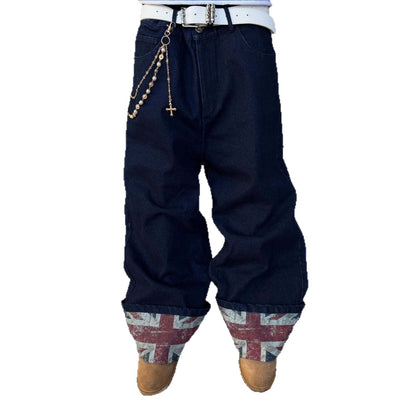 Hip-hop Straight-leg Wide-leg Pants Loose-fitting Casual Trousers