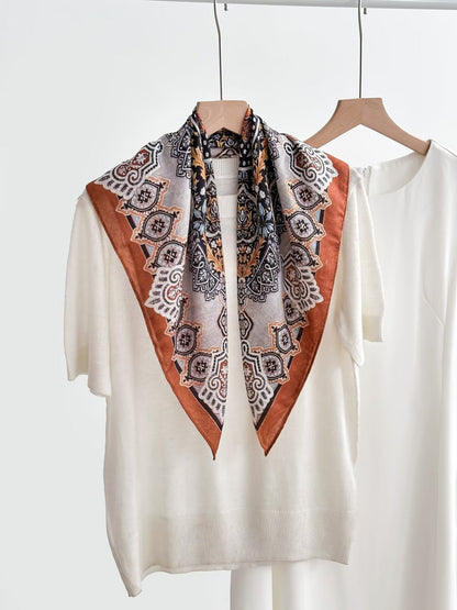 Women's Vintage High-end Outer Silk Scarf