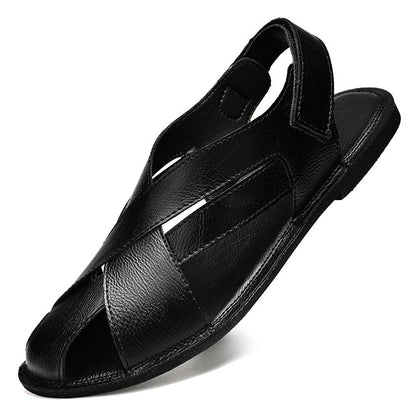 Summer New Style Genuine Leather Casual Beach Non-Slip Dual-Use Sandals
