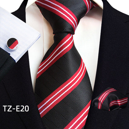 Paisley Tie Square Scarf Pocket Square Cufflinks Three-piece Set
