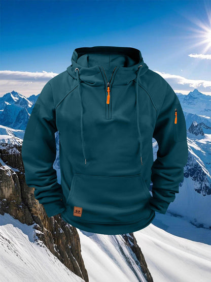 2026 New Cross-Border Spring And Autumn Men's Sweatshirt Hoodie Zipper Multi-Pocket Pullover Sports Casual Sweatshirt