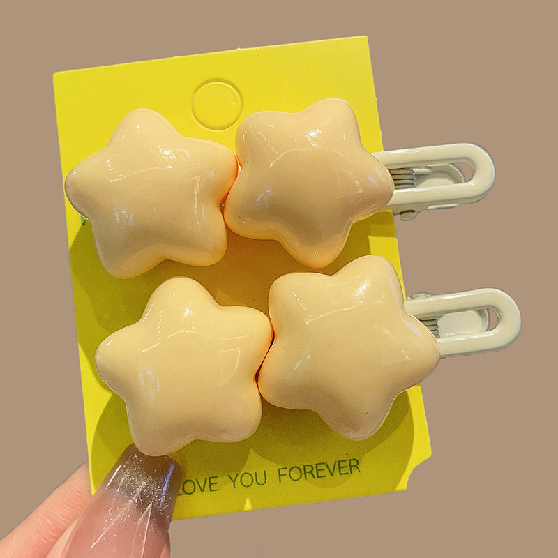 Yellow Fat Star Hair Clip Side Clip Headpiece