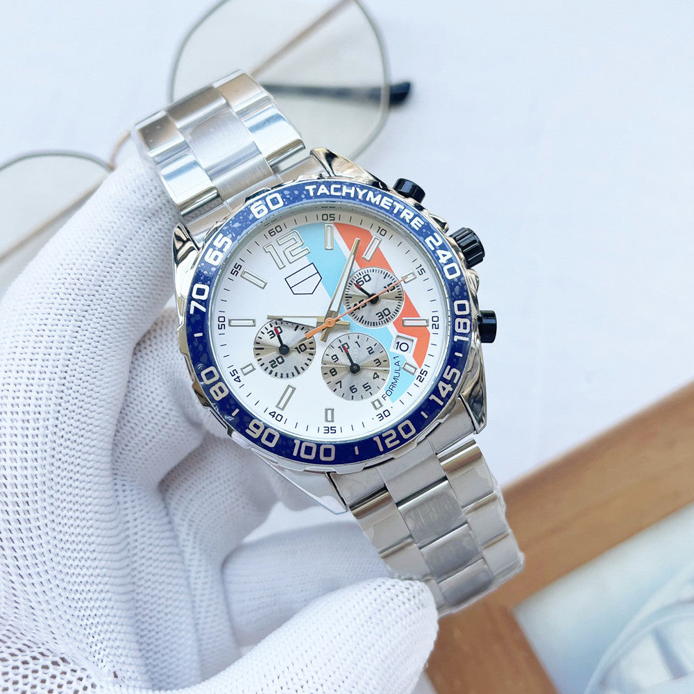 Men's Multifunction Leather Watch