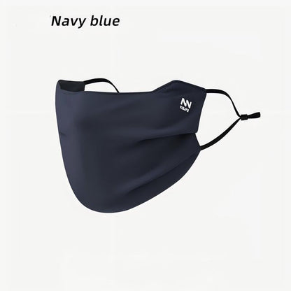 Mens Sun-Protective Breathable Cycling Mask In Cool Silk Fabric With Eye-Covering Design Washable