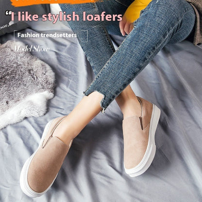 Women's Shoes Lightweight Non-slip Retro Loafers Slip-on Pumps
