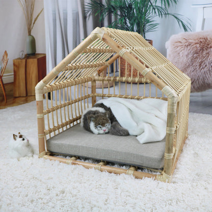 Rattan Cave For Cats And Small Dogs