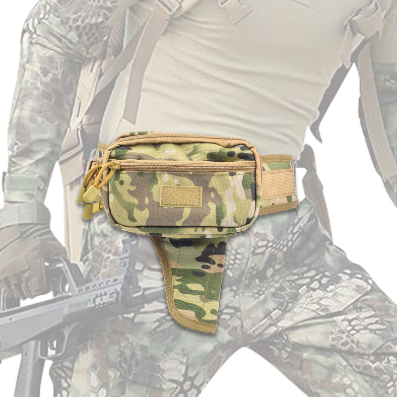 Outdoor Tactical Waist Pouch With Hidden Holster Multi-Functional Expandable Storage Bag