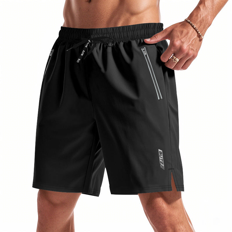 American Cross-border Men's Micro-elastic Loose Night Running Luminous Functional Quick-drying Beach Sports Plus Size Casual Shorts For Men