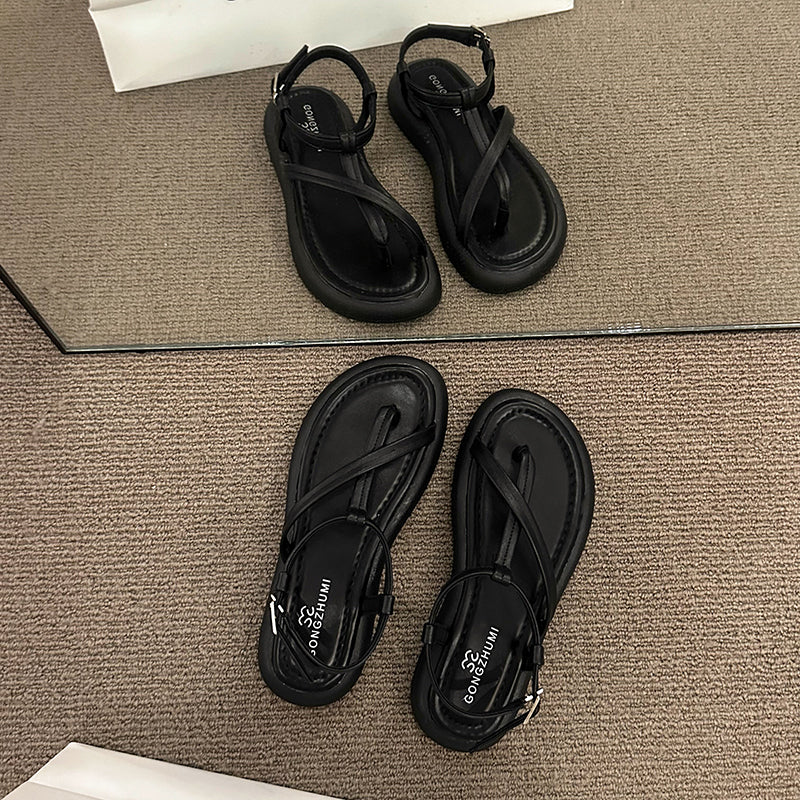 Sandals Women 2026 New Summer Outdoor Wear Fashion High End Versatile Women Shoes Comfortable For Dress Roman Shoes