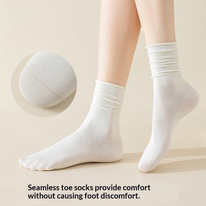 Springsummer Mid-calf Socks For Women Made Of Silk