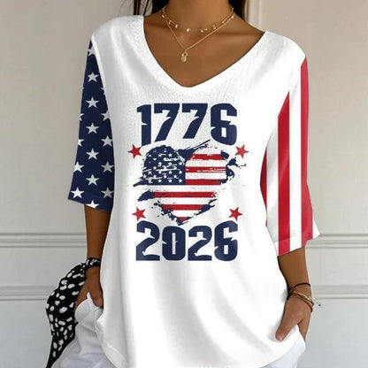 Independence Day 3D-printed Summer Womens Top