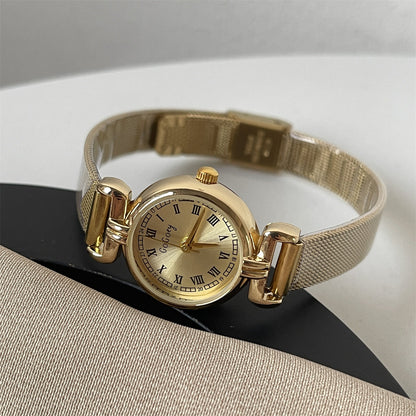 New Mini Brown Watch Vintage-style Light Luxury Niche For Women