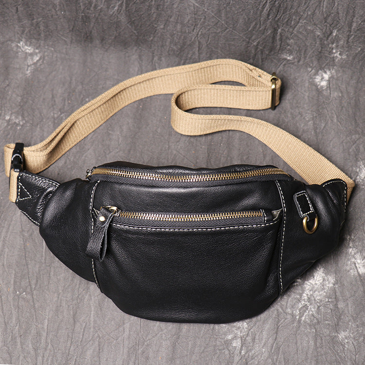 Solid-color Multi-functional Men's Chest Bag