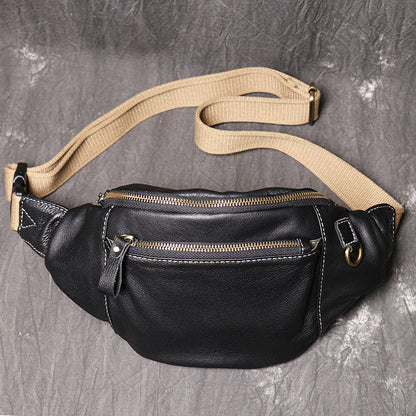 Solid-color Multi-functional Men's Chest Bag