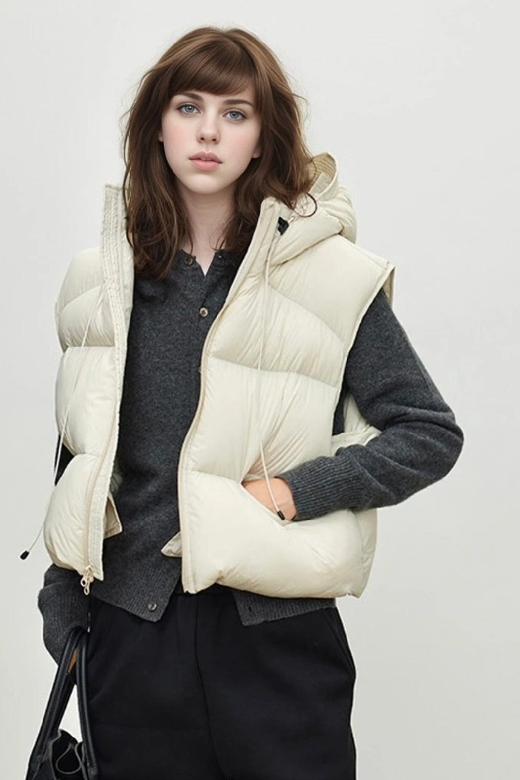 Women's Loose High-end Padded Vest-style Jacket